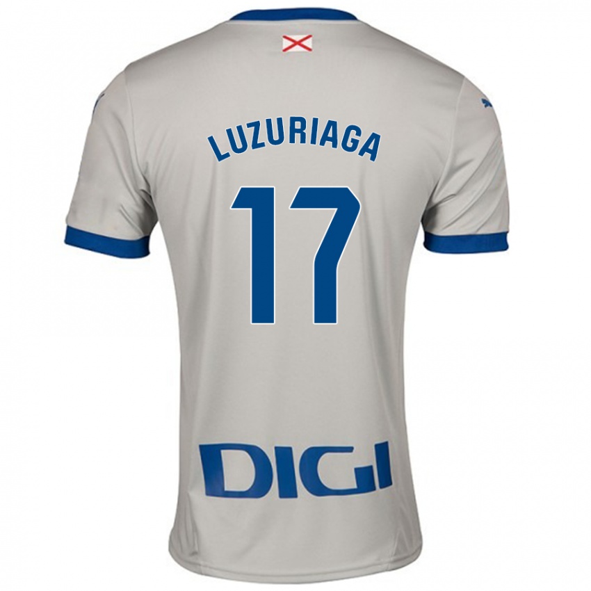 Bambino Maglia Judith Luzuriaga #17 Grigio Chiaro Kit Gara Away 2024/25 Maglietta