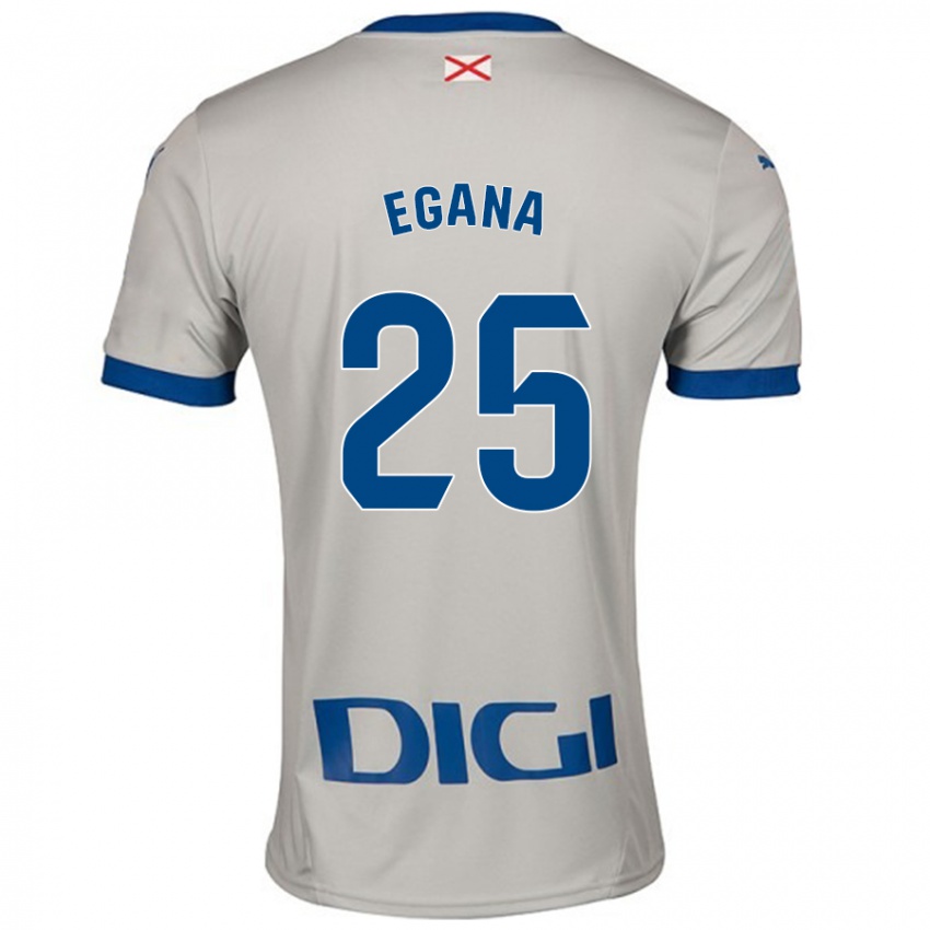 Bambino Maglia Eider Egaña #25 Grigio Chiaro Kit Gara Away 2024/25 Maglietta