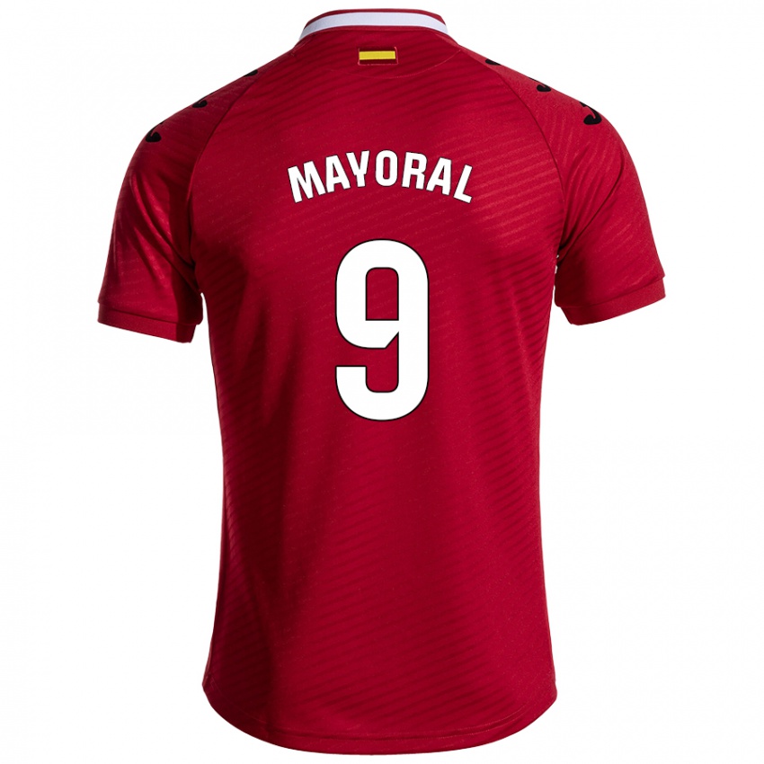 Bambino Maglia Borja Mayoral #9 Rosso Scuro Kit Gara Away 2024/25 Maglietta