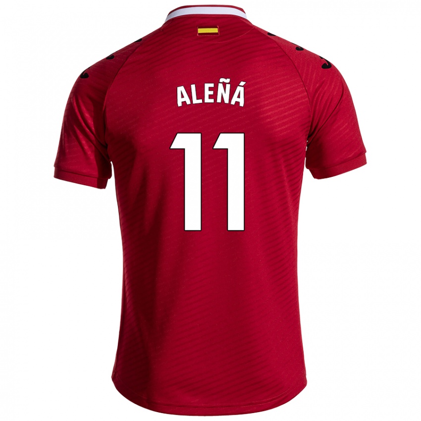 Bambino Maglia Carles Aleñá #11 Rosso Scuro Kit Gara Away 2024/25 Maglietta