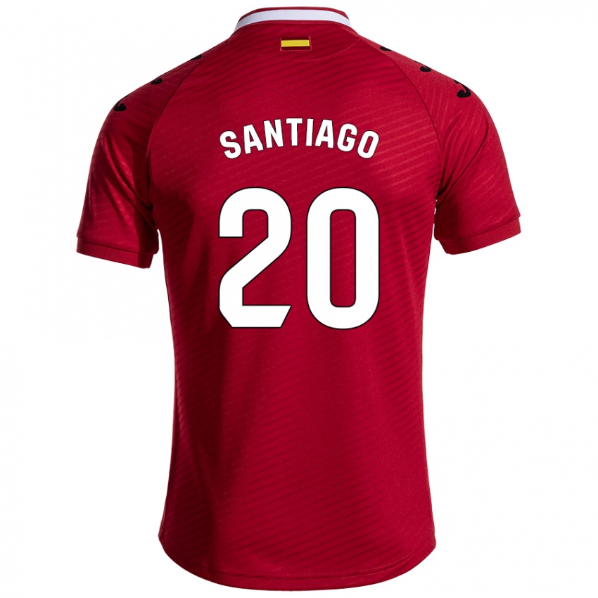 Bambino Maglia Yellu Santiago #20 Rosso Scuro Kit Gara Away 2024/25 Maglietta