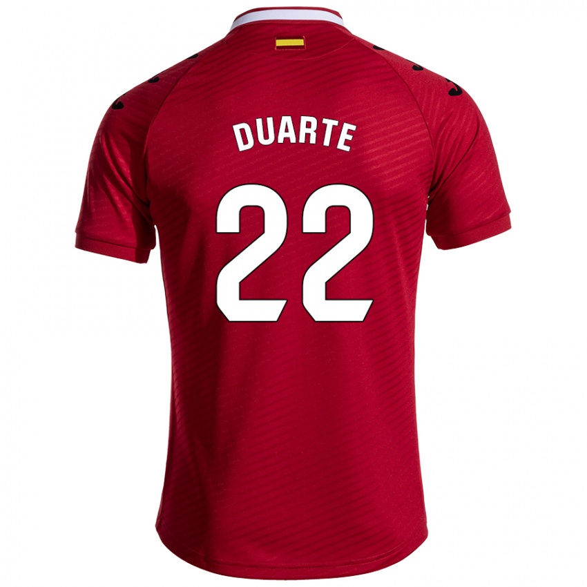 Bambino Maglia Domingos Duarte #22 Rosso Scuro Kit Gara Away 2024/25 Maglietta