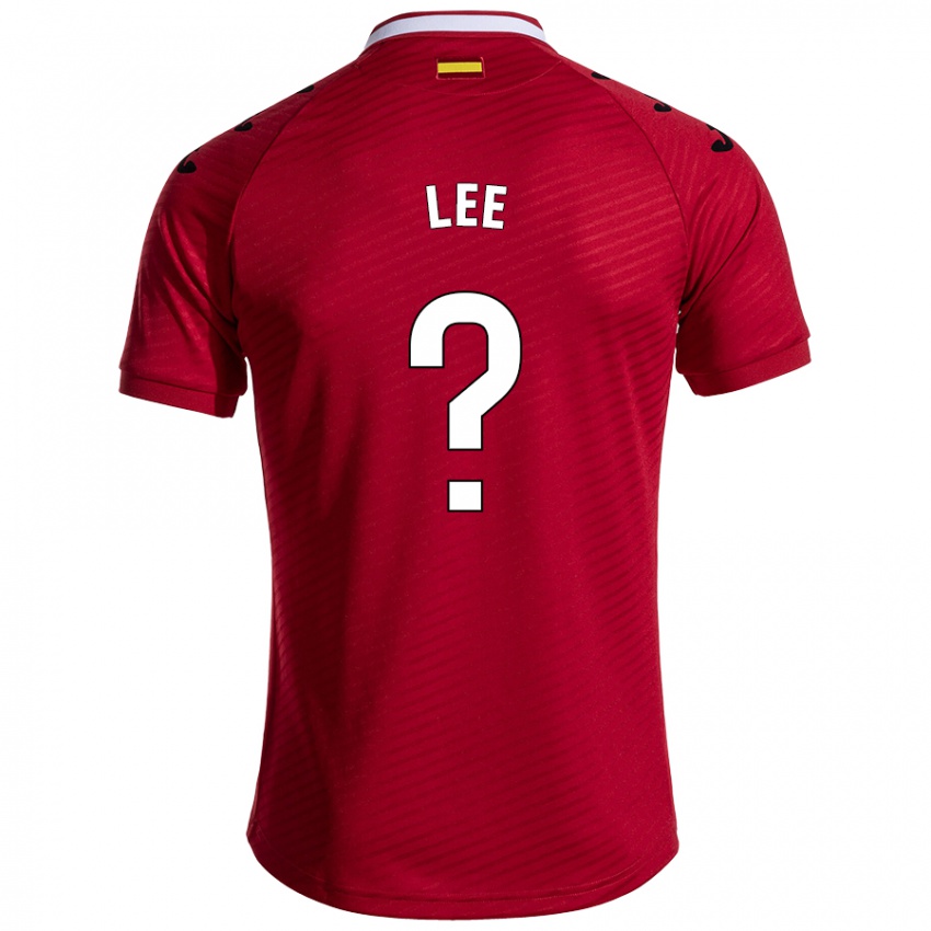 Bambino Maglia Sang-Min Lee #0 Rosso Scuro Kit Gara Away 2024/25 Maglietta