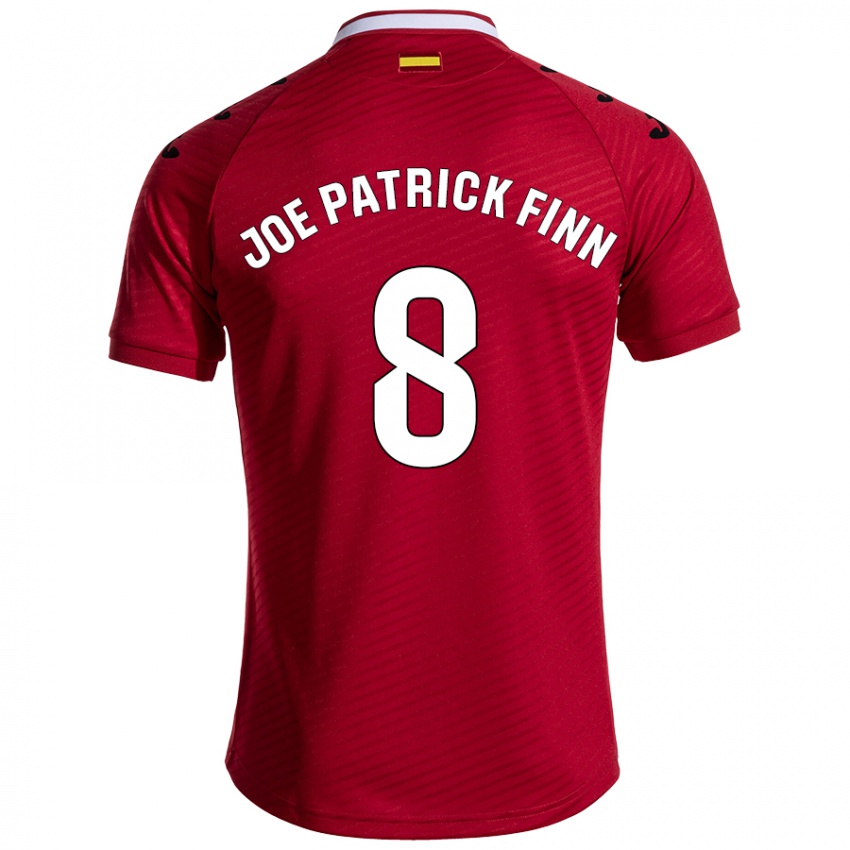 Bambino Maglia John Joe Patrick Finn #8 Rosso Scuro Kit Gara Away 2024/25 Maglietta