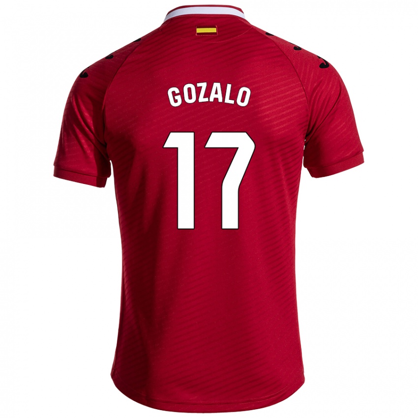 Bambino Maglia Marcos Gozalo #17 Rosso Scuro Kit Gara Away 2024/25 Maglietta