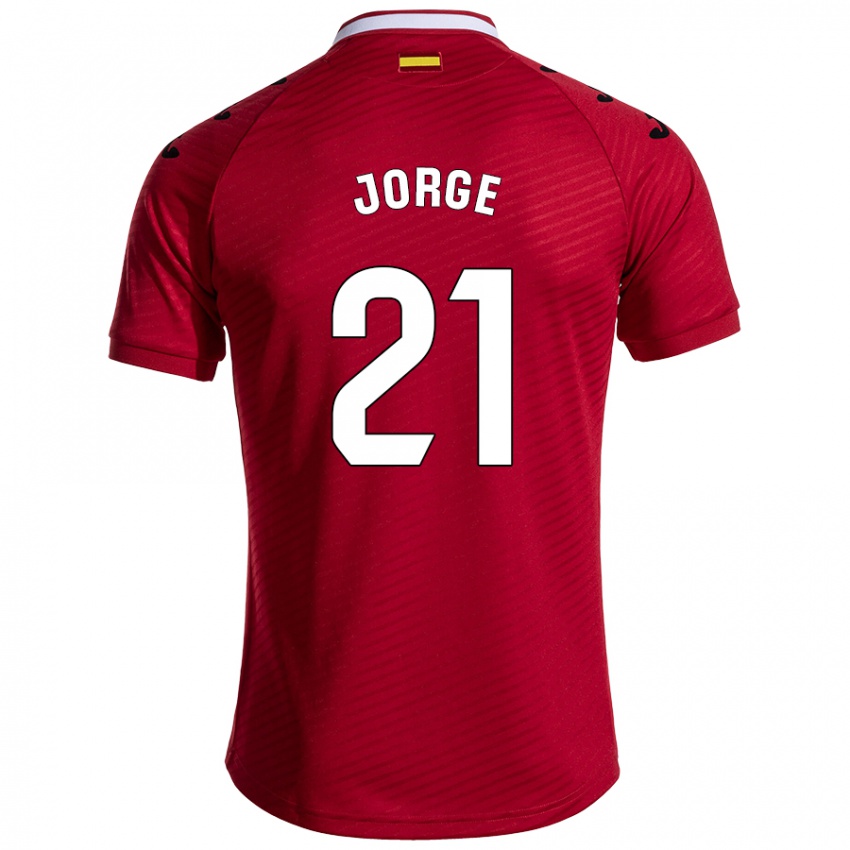 Bambino Maglia Jeremy Jorge #21 Rosso Scuro Kit Gara Away 2024/25 Maglietta