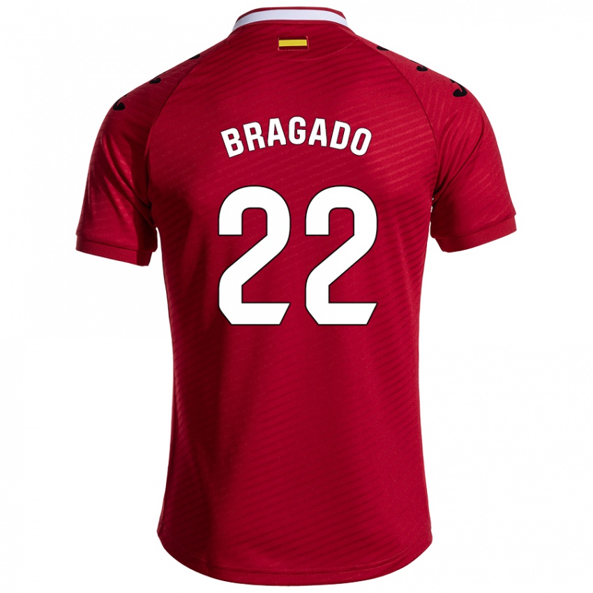 Bambino Maglia Alonso Bragado #22 Rosso Scuro Kit Gara Away 2024/25 Maglietta