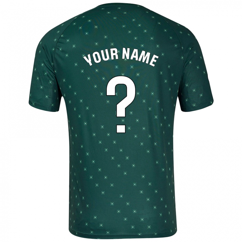 Bambino Maglia Il Tuo Nome #0 Verde Scuro Kit Gara Away 2024/25 Maglietta