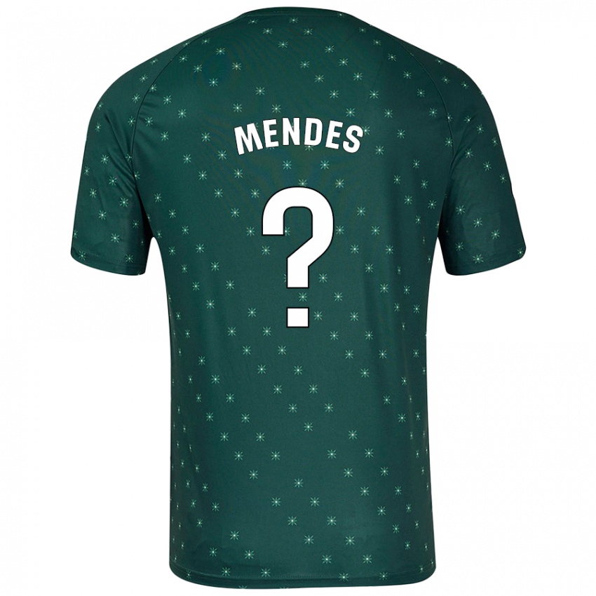 Bambino Maglia Houboulang Mendes #0 Verde Scuro Kit Gara Away 2024/25 Maglietta