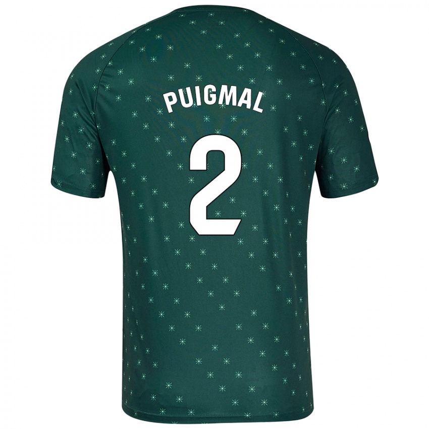 Bambino Maglia Arnau Puigmal #2 Verde Scuro Kit Gara Away 2024/25 Maglietta