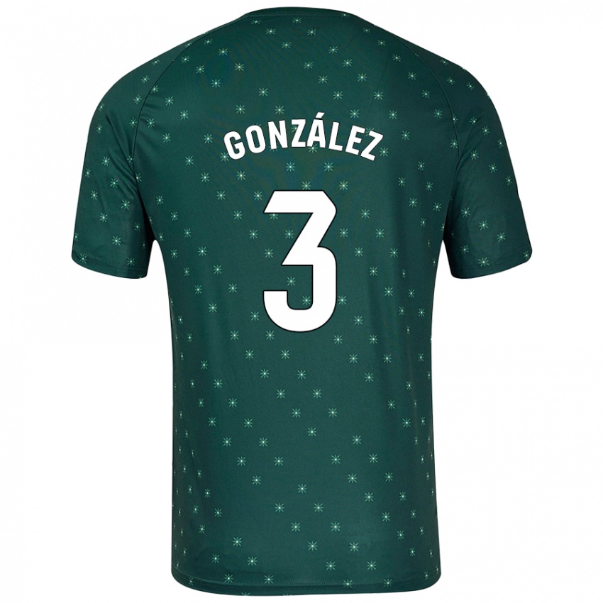 Bambino Maglia Edgar González #3 Verde Scuro Kit Gara Away 2024/25 Maglietta