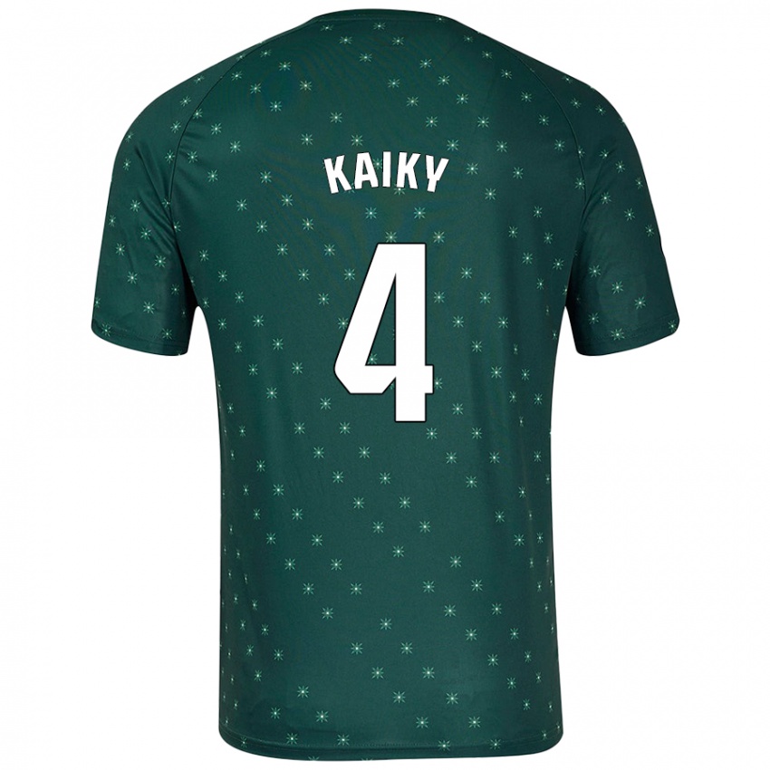 Bambino Maglia Kaiky #4 Verde Scuro Kit Gara Away 2024/25 Maglietta