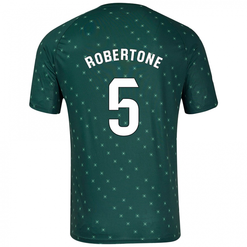 Bambino Maglia Lucas Robertone #5 Verde Scuro Kit Gara Away 2024/25 Maglietta