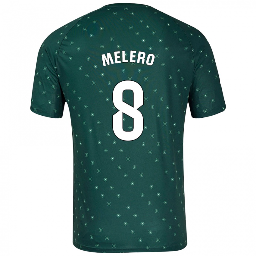 Bambino Maglia Gonzalo Melero #8 Verde Scuro Kit Gara Away 2024/25 Maglietta