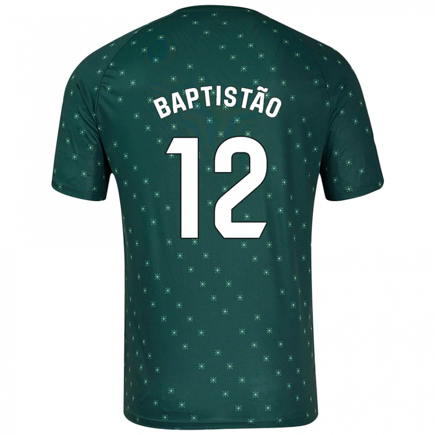 Bambino Maglia Léo Baptistão #12 Verde Scuro Kit Gara Away 2024/25 Maglietta