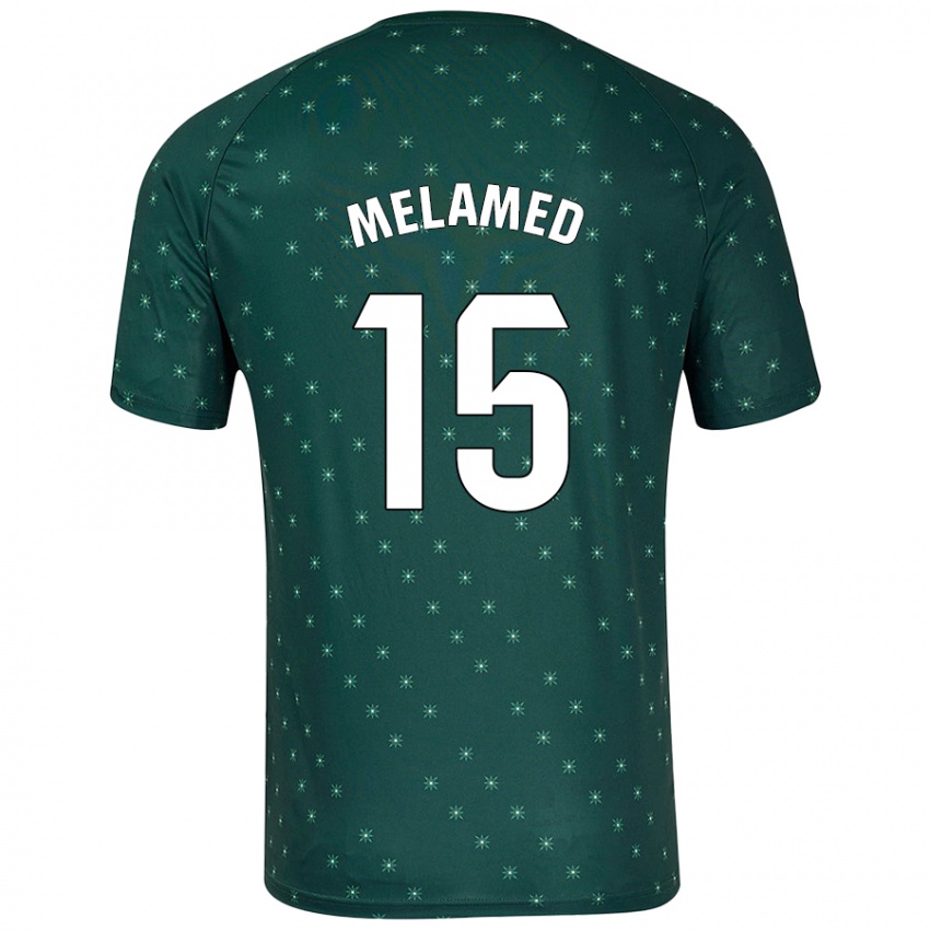 Bambino Maglia Nico Melamed #15 Verde Scuro Kit Gara Away 2024/25 Maglietta