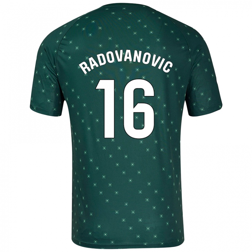 Bambino Maglia Aleksandar Radovanovic #16 Verde Scuro Kit Gara Away 2024/25 Maglietta