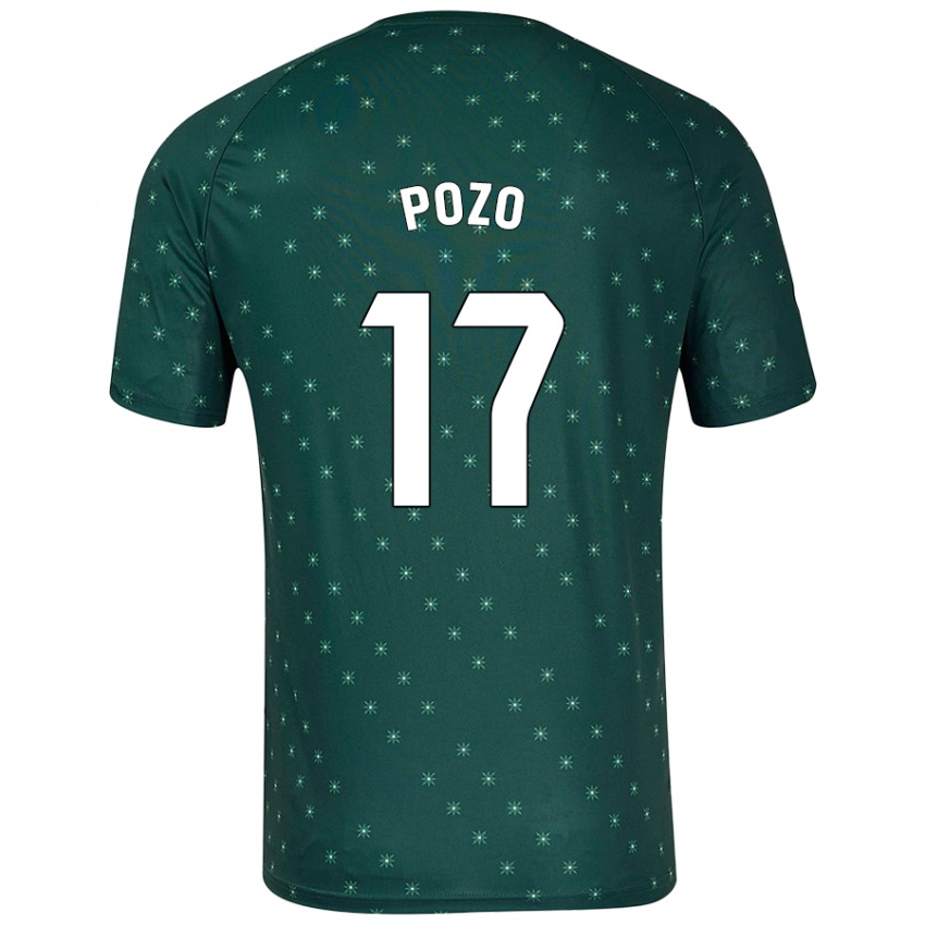 Bambino Maglia Álex Pozo #17 Verde Scuro Kit Gara Away 2024/25 Maglietta