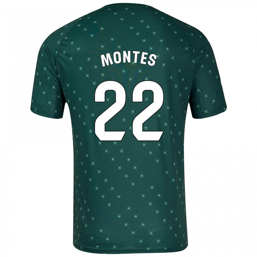 Bambino Maglia César Montes #22 Verde Scuro Kit Gara Away 2024/25 Maglietta