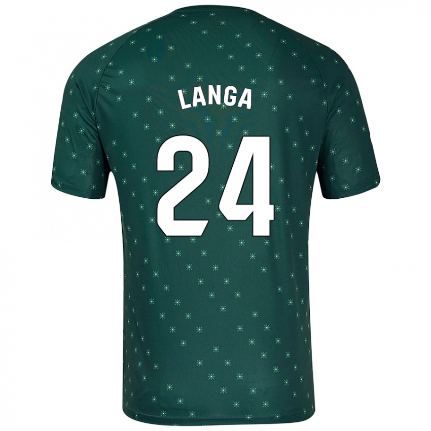 Bambino Maglia Bruno Langa #24 Verde Scuro Kit Gara Away 2024/25 Maglietta