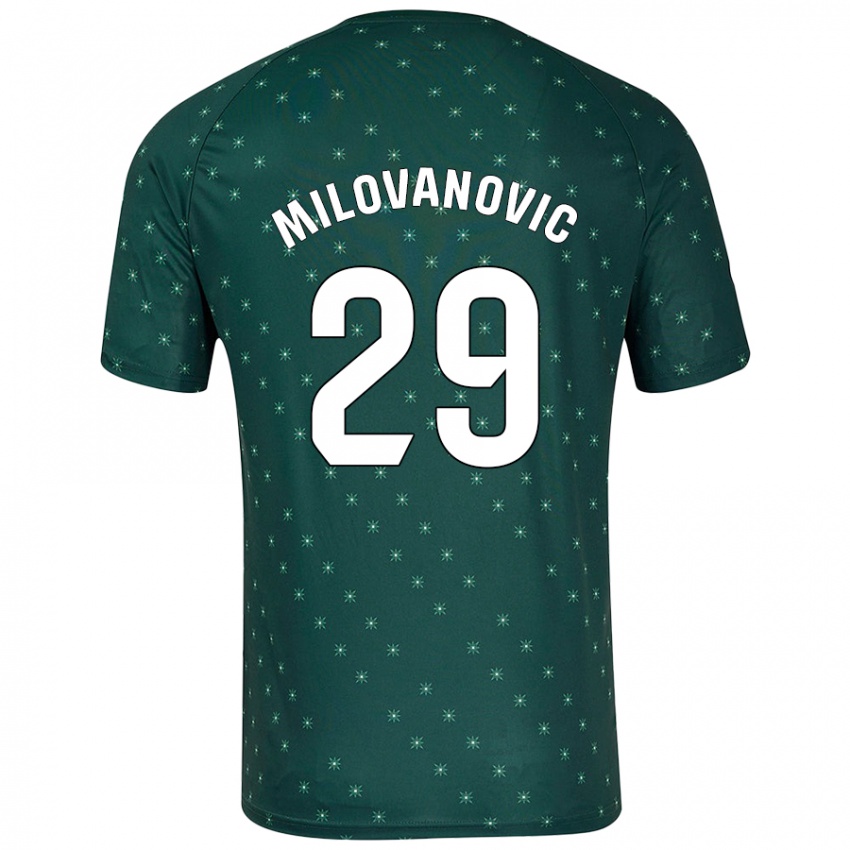 Bambino Maglia Marko Milovanovic #29 Verde Scuro Kit Gara Away 2024/25 Maglietta