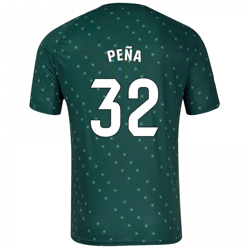 Bambino Maglia Marcos Peña #32 Verde Scuro Kit Gara Away 2024/25 Maglietta