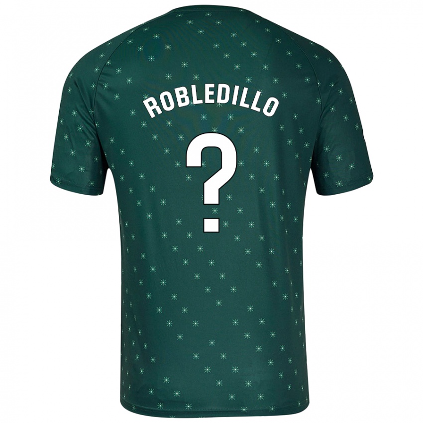 Bambino Maglia Pedro Robledillo #0 Verde Scuro Kit Gara Away 2024/25 Maglietta