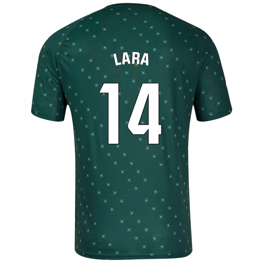 Bambino Maglia Luis Lara #14 Verde Scuro Kit Gara Away 2024/25 Maglietta