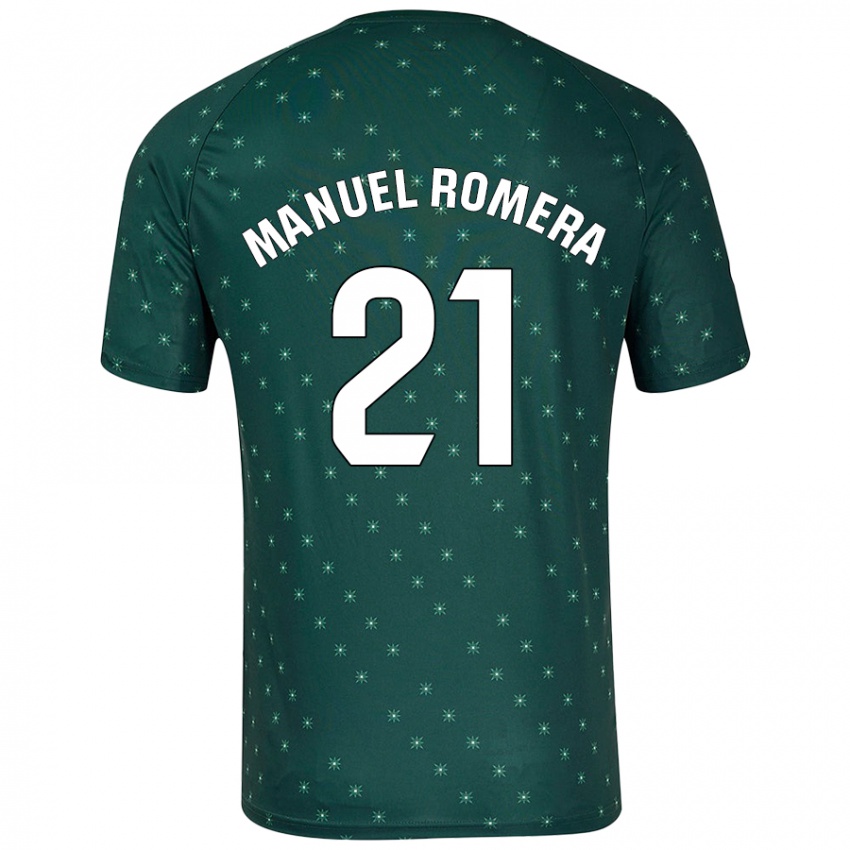 Bambino Maglia José Manuel Romera #21 Verde Scuro Kit Gara Away 2024/25 Maglietta