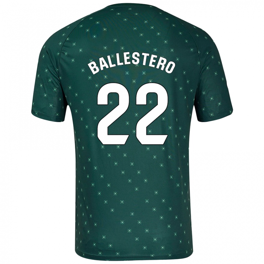 Bambino Maglia Carlos Ballestero #22 Verde Scuro Kit Gara Away 2024/25 Maglietta