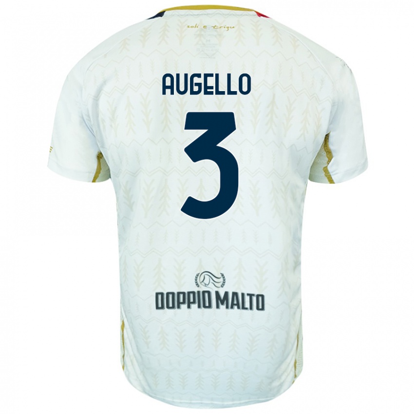 Bambino Maglia Tommaso Augello #3 Bianco Kit Gara Away 2024/25 Maglietta