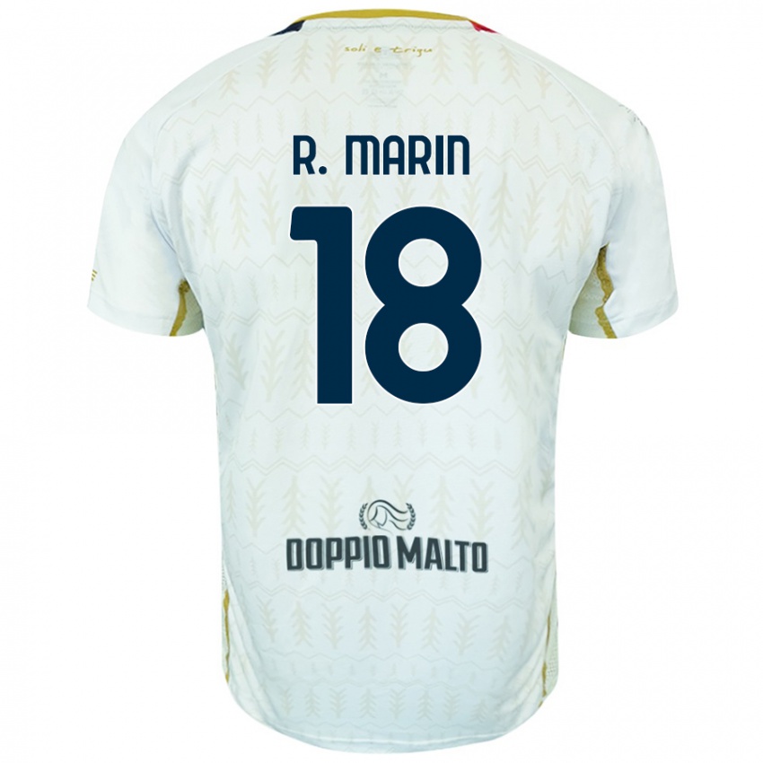 Bambino Maglia Răzvan Marin #18 Bianco Kit Gara Away 2024/25 Maglietta