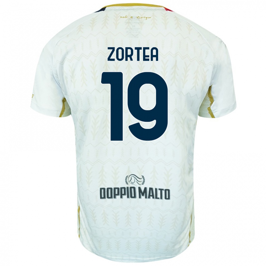 Bambino Maglia Nadir Zortea #19 Bianco Kit Gara Away 2024/25 Maglietta