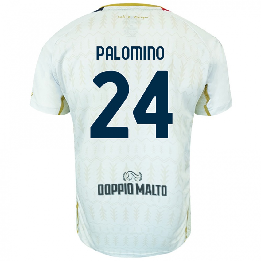 Bambino Maglia José Luis Palomino #24 Bianco Kit Gara Away 2024/25 Maglietta