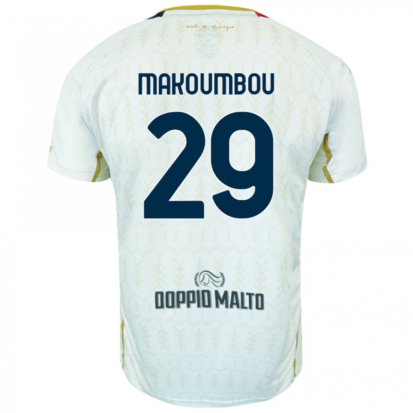 Bambino Maglia Antoine Makoumbou #29 Bianco Kit Gara Away 2024/25 Maglietta