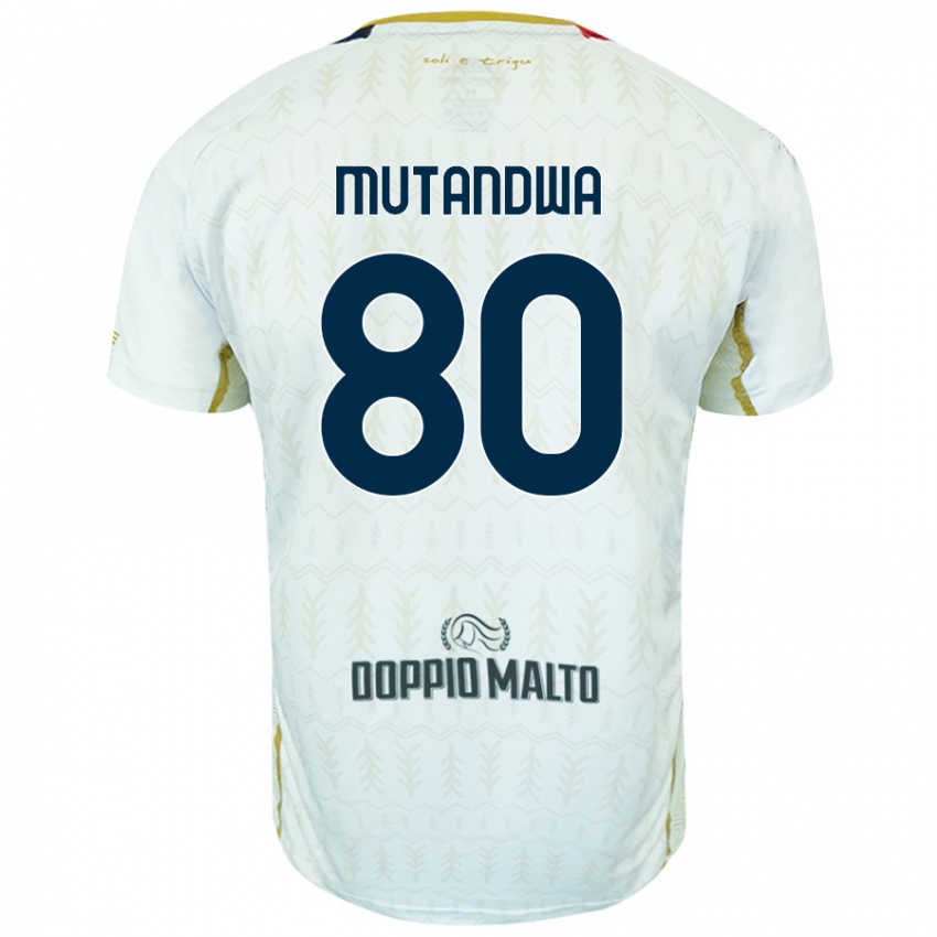 Bambino Maglia Kingstone Mutandwa #80 Bianco Kit Gara Away 2024/25 Maglietta