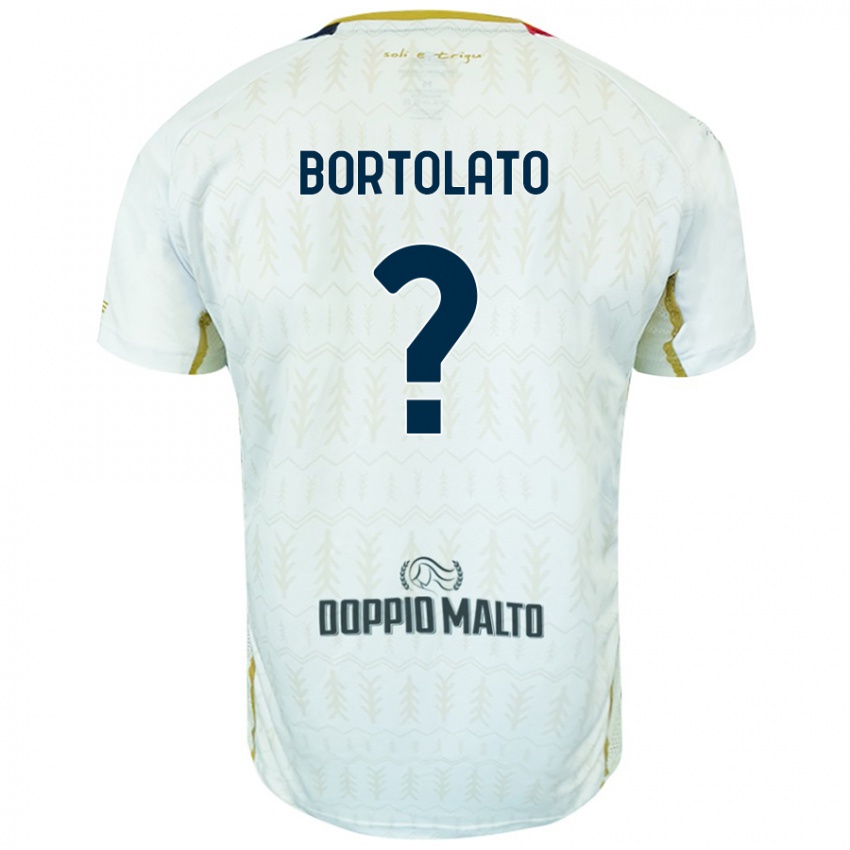 Bambino Maglia Filippo Bortolato #0 Bianco Kit Gara Away 2024/25 Maglietta