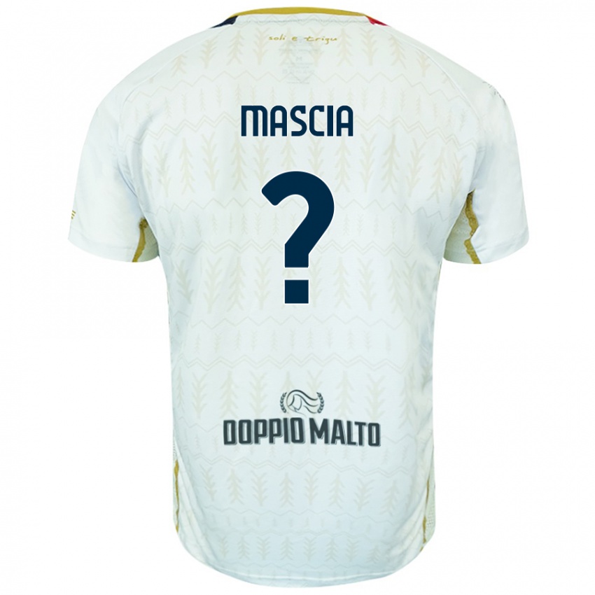 Bambino Maglia Enrico Mascia #0 Bianco Kit Gara Away 2024/25 Maglietta