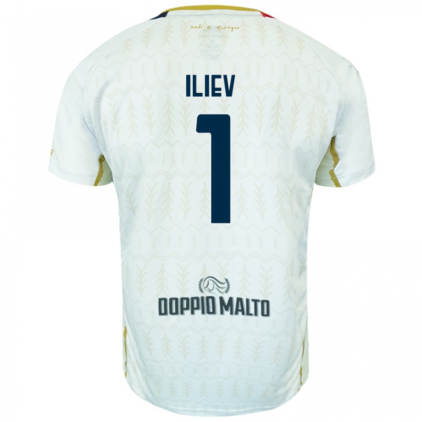 Bambino Maglia Velizar-Iliya Iliev #1 Bianco Kit Gara Away 2024/25 Maglietta