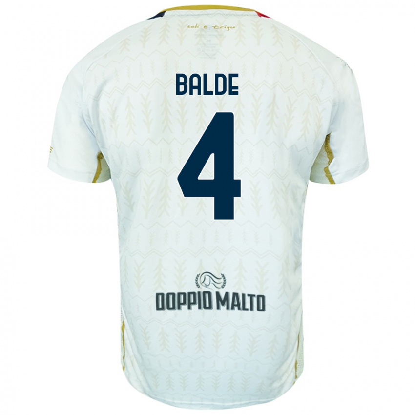 Bambino Maglia Mamadou Balde #4 Bianco Kit Gara Away 2024/25 Maglietta