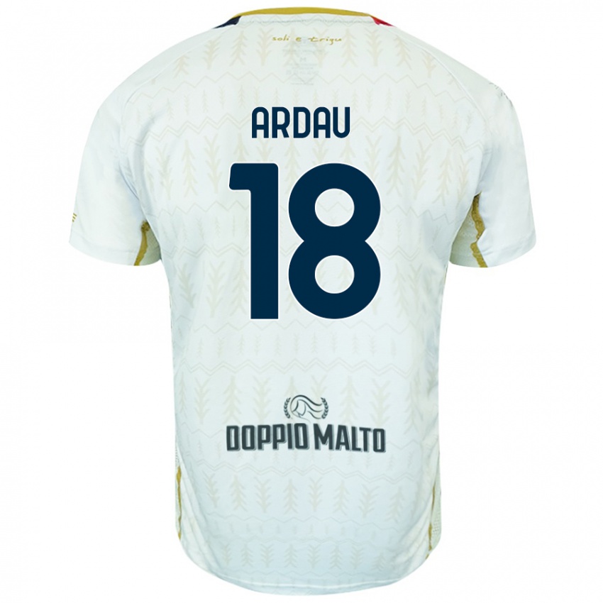 Bambino Maglia Samuel Ardau #18 Bianco Kit Gara Away 2024/25 Maglietta