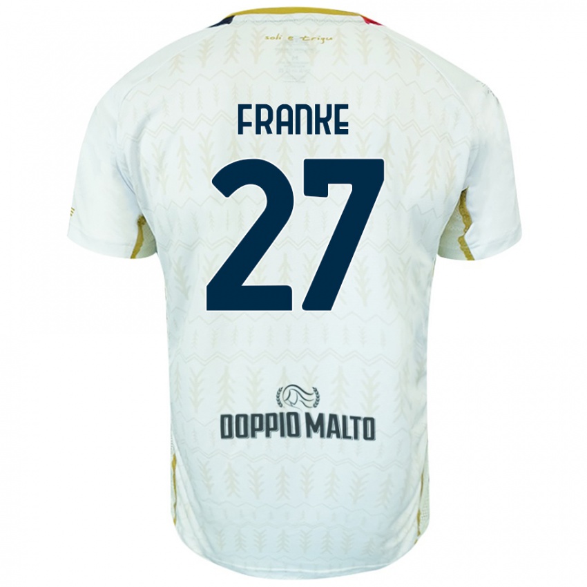 Bambino Maglia Antoni Franke #27 Bianco Kit Gara Away 2024/25 Maglietta