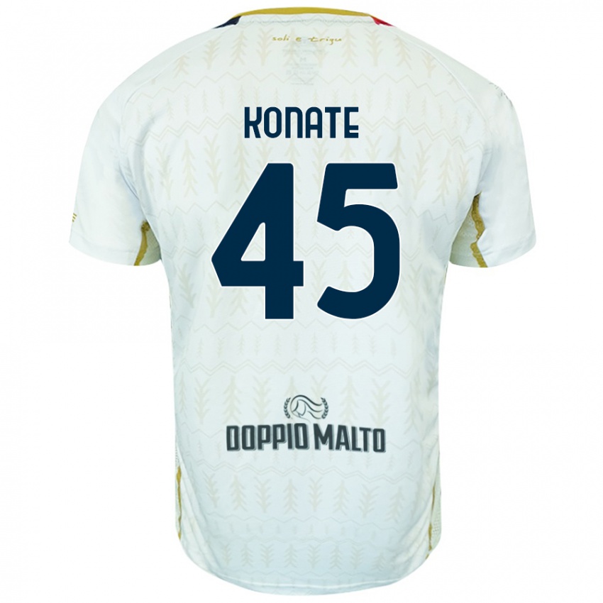 Bambino Maglia Ismael Konate #45 Bianco Kit Gara Away 2024/25 Maglietta