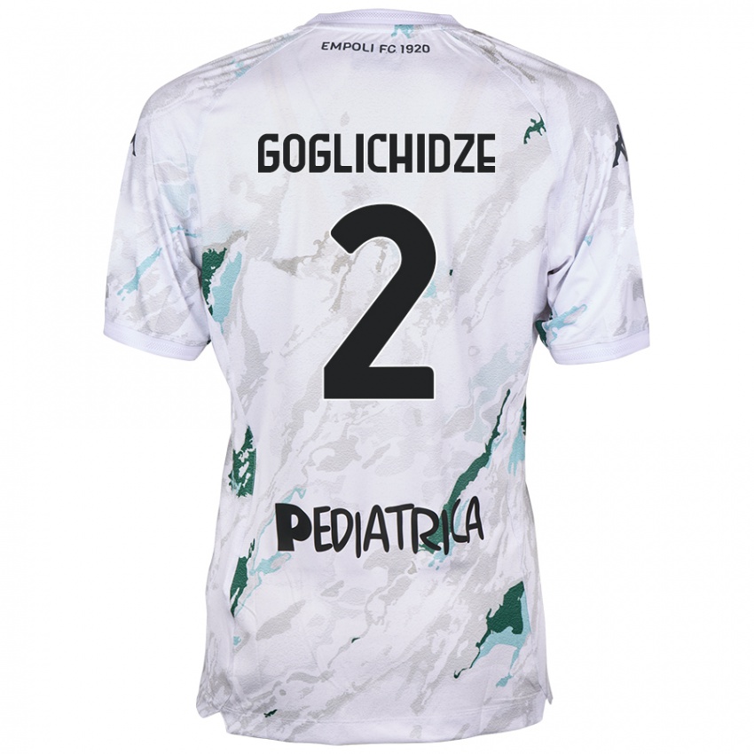 Bambino Maglia Saba Goglichidze #2 Grigio Kit Gara Away 2024/25 Maglietta