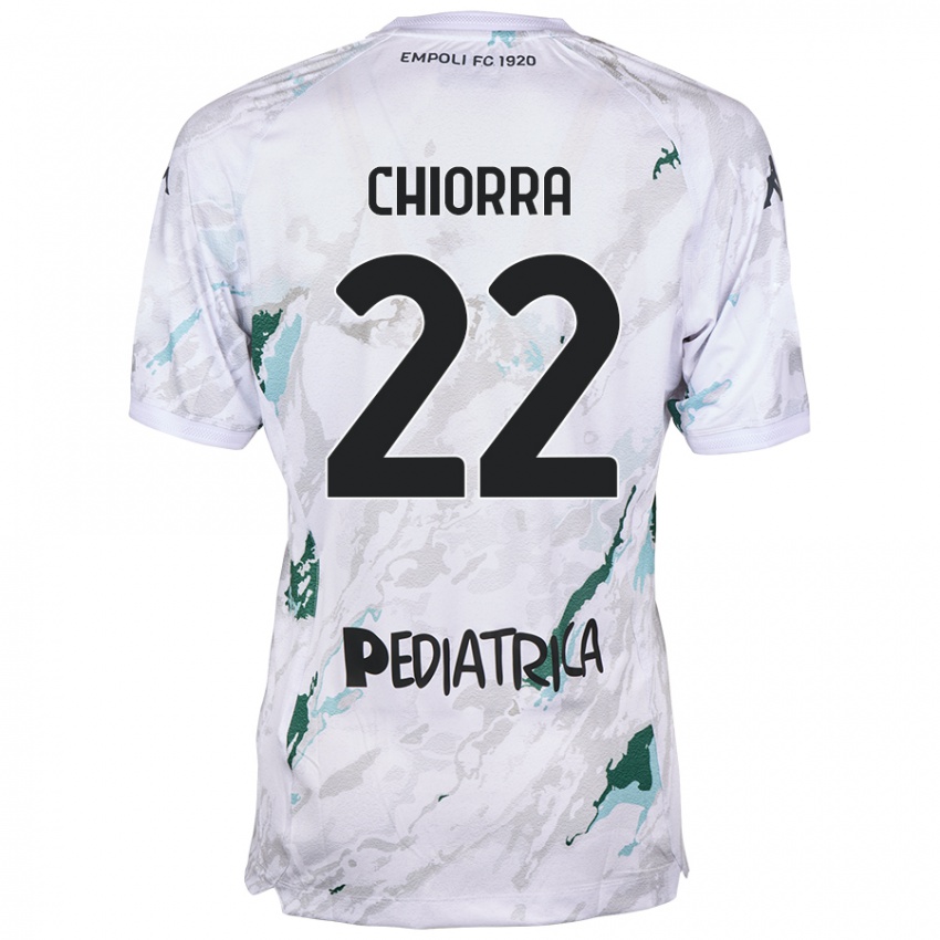 Bambino Maglia Niccolò Chiorra #22 Grigio Kit Gara Away 2024/25 Maglietta