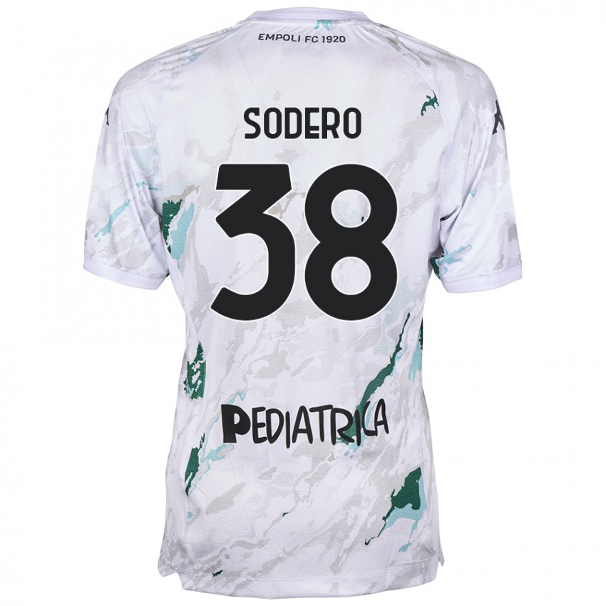 Bambino Maglia Andrea Sodero #38 Grigio Kit Gara Away 2024/25 Maglietta