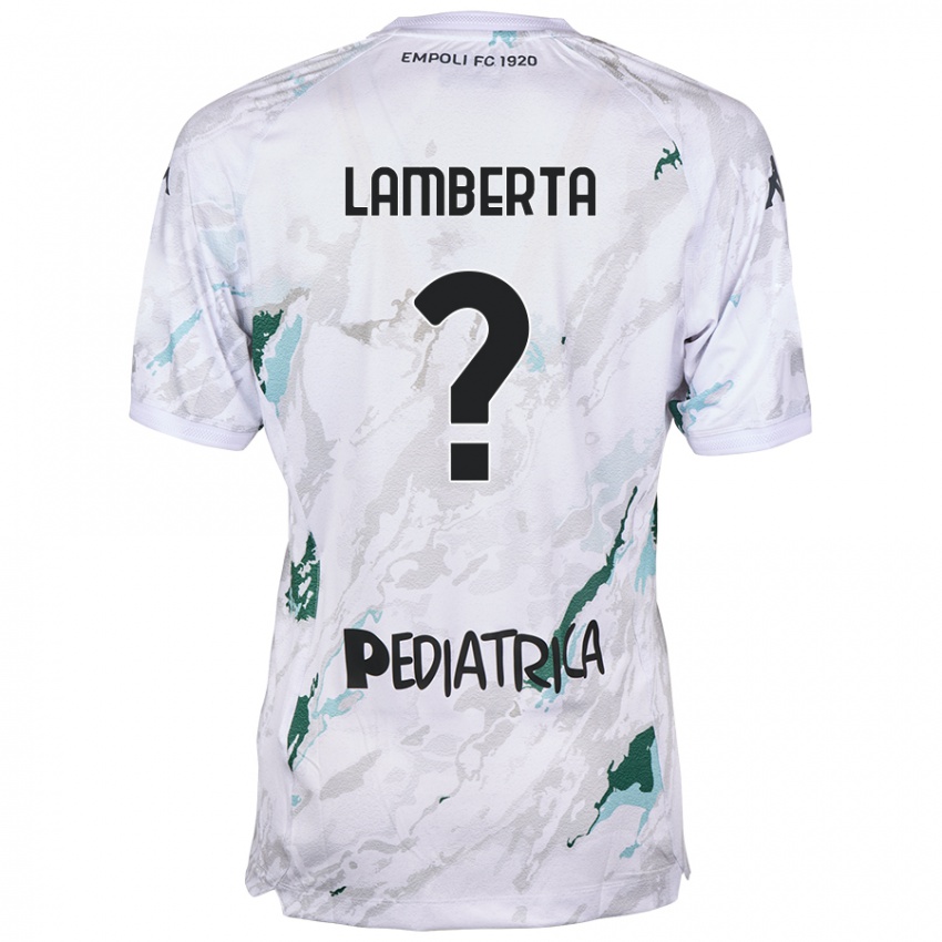 Bambino Maglia Cristian Lamberta #0 Grigio Kit Gara Away 2024/25 Maglietta