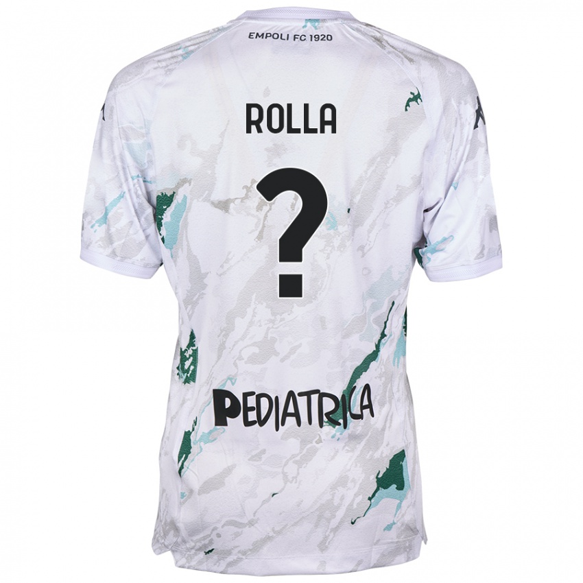 Bambino Maglia Nicola Rolla #0 Grigio Kit Gara Away 2024/25 Maglietta