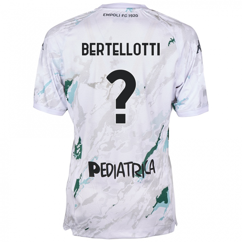 Bambino Maglia Giacomo Bertellotti #0 Grigio Kit Gara Away 2024/25 Maglietta