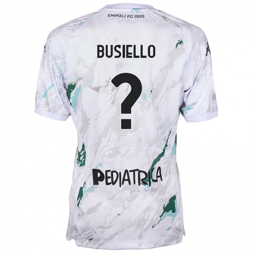 Bambino Maglia Danilo Busiello #0 Grigio Kit Gara Away 2024/25 Maglietta